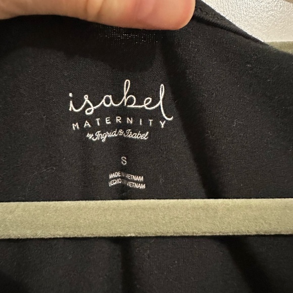 Isabel Maternity Black Shirred Dress - Picture 3 of 5